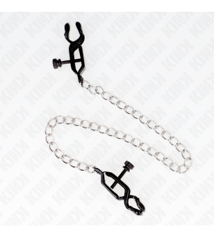 KINK - PINCES À TAMELON CHAÎNE PLATE ARGENT 30 CM