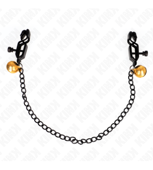 KINK - PINCES À METON CHAÎNE PLATE ET CLOCHE ARGENT 30 CM