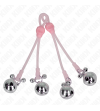 KINK - PINCES À TÉLÉPIN LUMINEUSES CRÂNE AVEC ANNEAU CLOCHES RÉGLABLES ROSE / ARGENT