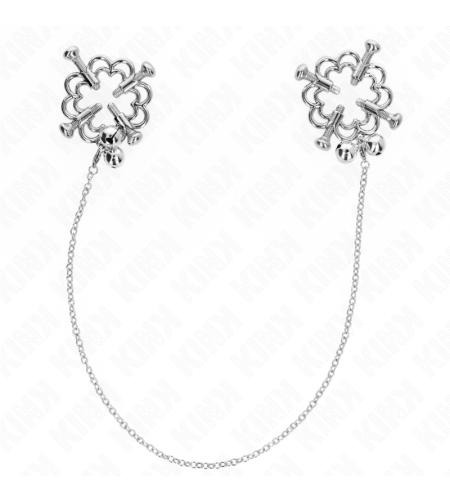 KINK - PINCES À METELLES FLEUR EN MÉTAL AVEC CHAÎNE