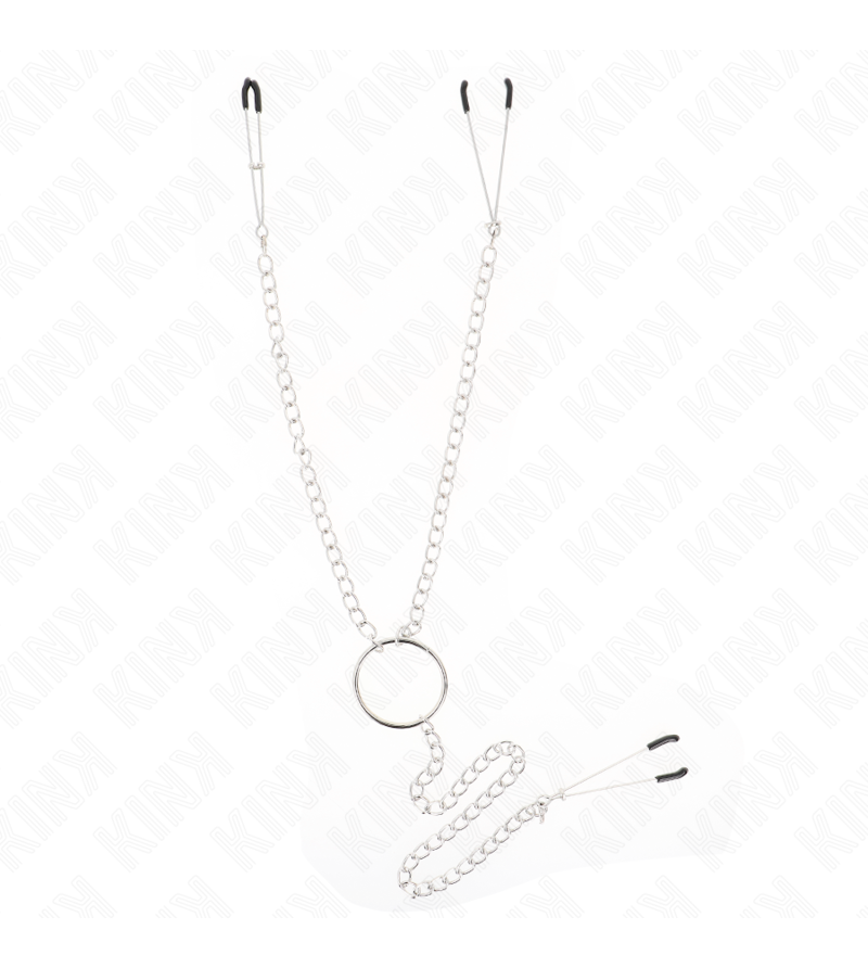 KINK - PINCES TRIPLE À TAMELON ET CLITO AVEC CHAÎNE MODÈLE 1