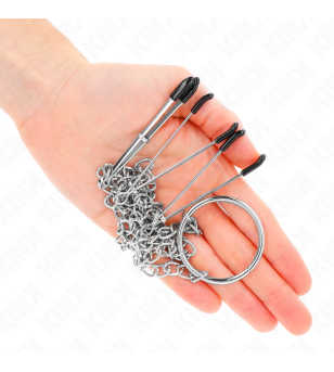 KINK - PINCES TRIPLE À TAMELON ET CLITO AVEC CHAÎNE MODÈLE 1