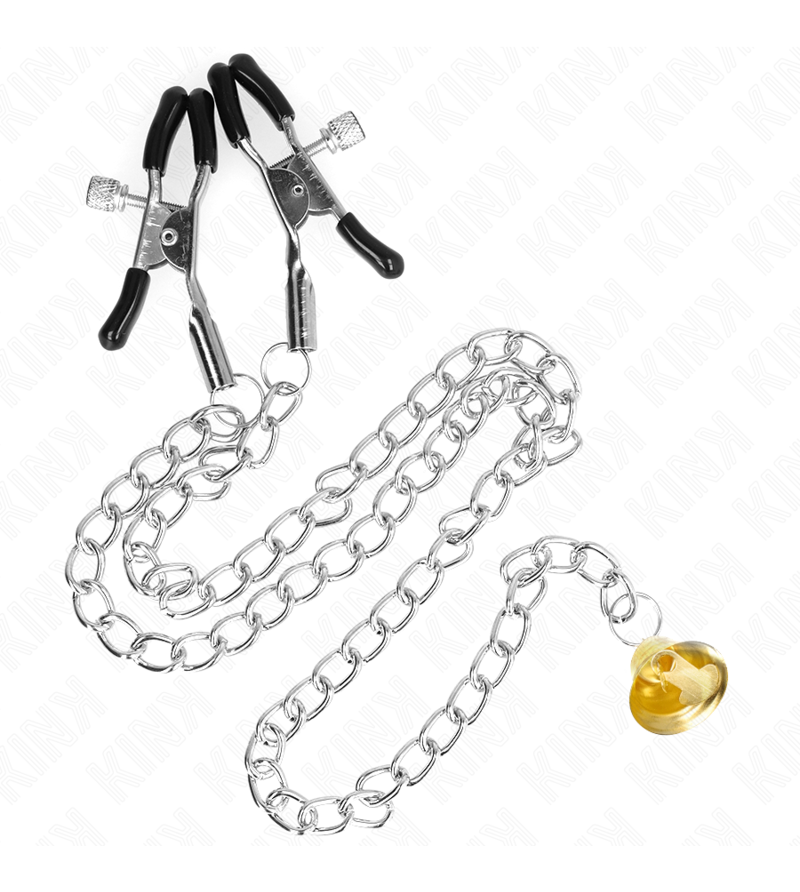 KINK - PINCES À TÉLÉTON CHAÎNE AVEC PENDENTIF CORNE 30 CM