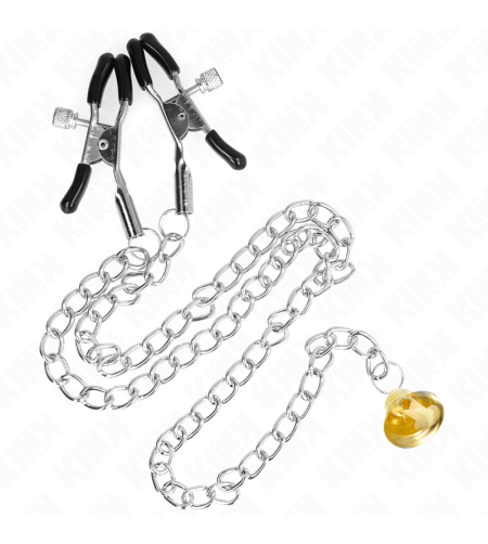 KINK - PINCES À TÉLÉTON CHAÎNE AVEC PENDENTIF CORNE 30 CM