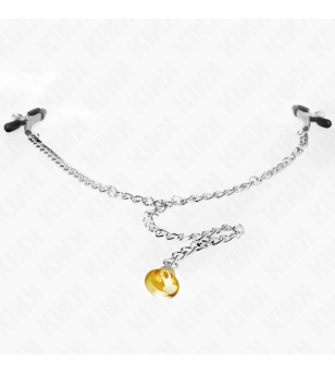 KINK - PINCES À TÉLÉTON CHAÎNE AVEC PENDENTIF CORNE 30 CM