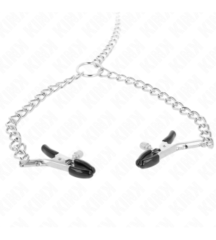 KINK - 4 PINCES À METON CHAÎNE 32 CM AVEC PETITES CHAÎNES 14 CM