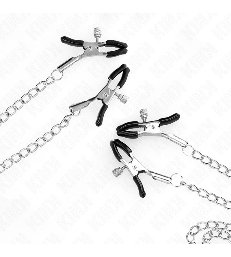 KINK - 4 PINCES À MATELONS ET CLITO RÉGLABLES ARGENT