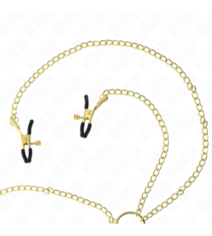 KINK - 4 PINCES À TAMELON ET CLITO RÉGLABLES OR