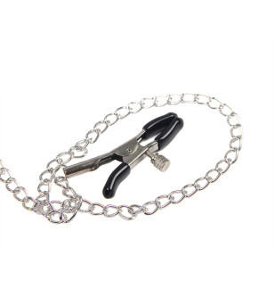 SUBBLIME - 953720 PINCES À SEINS EN CUIR BONDAGE NOIRES TAILLE UNIQUE