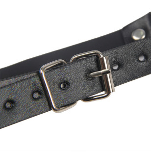 SUBBLIME - 953720 PINCES À SEINS EN CUIR BONDAGE NOIRES TAILLE UNIQUE