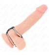KINK - DOUBLE ANNEAU PÉNIS 3,8 CM À 5 CM CONNECTÉ PAR CUIR