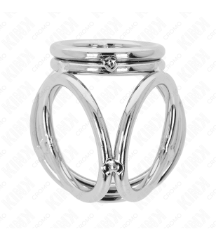 KINK - ANNEAU PÉNIS EN MÉTAL TRIPLE CHROME 3,8 CM À 5 CM MODÈLE 1