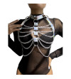 SUBBLIME - 953737 HARNAIS DE POITRINE AVEC ANNEAUX ET CHAÎNES ARGENT TAILLE UNIQUE
