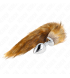 KINK - PLUG ANAL TAILLE L 10 X 4 CM AVEC QUEUE SYNTHÉTIQUE 40 CM MARRON