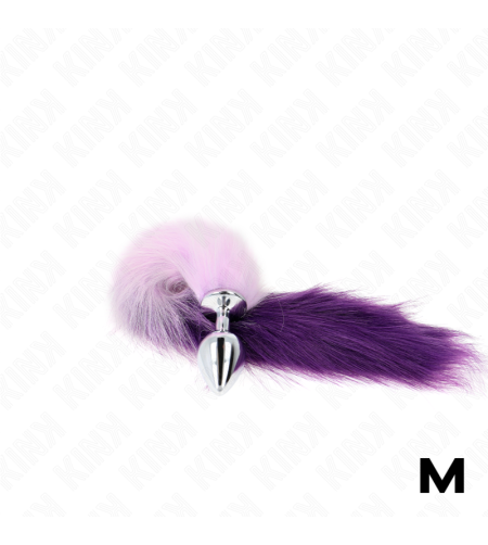 KINK - PLUG ANAL TAILLE M 8 X 3,5 CM AVEC QUEUE SYNTHÉTIQUE 40 CM VIOLET