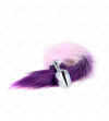 KINK - PLUG ANAL TAILLE L 10 X 4 CM AVEC QUEUE SYNTHÉTIQUE 40 CM VIOLET