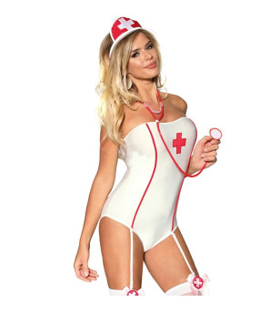 SUBBLIME - COSTUME DINFIRMIÈRE SEXY AVEC TEDDY L/XL