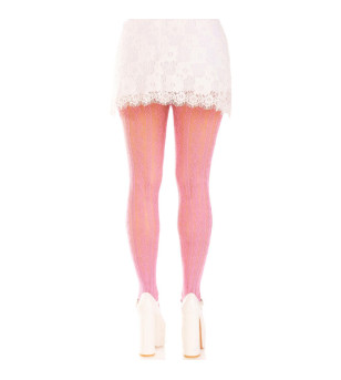 LEG AVENUE - BAS AVEC OUVERTURES COEUR  NOEUDS BLANCS