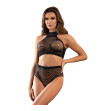 SUBBLIME - 952082 ENSEMBLE RESILLE AVEC STRASS NOIR TAILLE UNIQUE