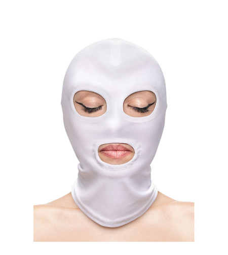 NS NOVELTIES - FETISH  FASHION CAGOULE YEUX ET BOUCHE NYLON BLANC