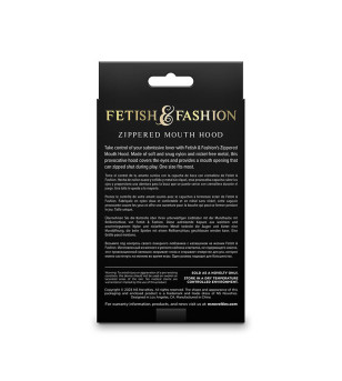 NS NOVELTIES - FETISH  FASHION CAPUCHE BOUCHE FERMÉE À FERMETURE ÉCLAIR NYLON BLANC