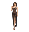CHILIROSE - CR 4723 NUISETTE LONGUE ET STRING NOIR XL
