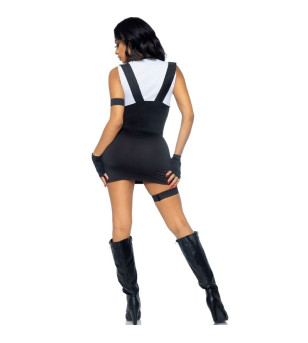 LEG AVENUE - COSTUME SEXY SWAT OFFICIEL NOIR M/L