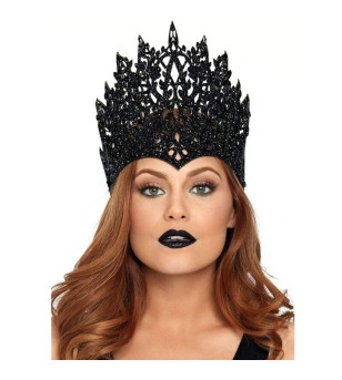 LEG AVENUE - COURONNE AVEC PAILLETTES ET BIJOUX NOIR