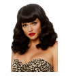 LEG AVENUE - PERRUQUE RÉTRO BOUCLÉE AVEC FRANGE NOIRE LUMINEUSE