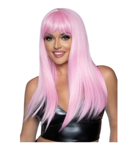 LEG AVENUE - PERRUQUE LONGUE FRANGE DROITE ROSE