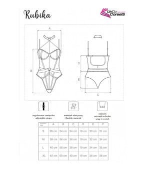 LIVCO CORSETTI FASHION - RUBIKA LC XG079 BODY AVEC RAS DE COU NOIR XL