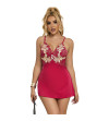 SUBBLIME - 954130 BABYDOLL À MOTIF FLORAL ROUGE L/XL