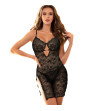 SUBBLIME - 954185 BABYDOLL EN DENTELLE À BRETELLES RÉGLABLES NOIRE S/M