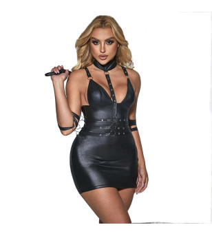 SUBBLIME - 954413 BODY BONDAGE EN CUIR NOIR L/XL