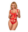 SUBBLIME - 954475 BODY SEXY AJOURÉ AVEC NOEUD ROUGE L/XL