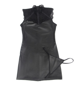 SUBBLIME - ROBE SEXY EN CUIR L/XL