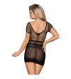 SUBBLIME - 951917 ROBE COURTE NOIRE EN CROCHET GRILL TAILLE UNIQUE