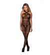 SUBBLIME - 951948 BODYSTOCKING RÉSEILLE AVEC BRETELLES CROISÉES NOIR TAILLE UNIQUE
