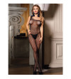 SUBBLIME - 952037 BODYSTOCKING UNE ÉPAULE RÉSEILLE AVEC DIAMANTS NOIR TAILLE UNIQUE