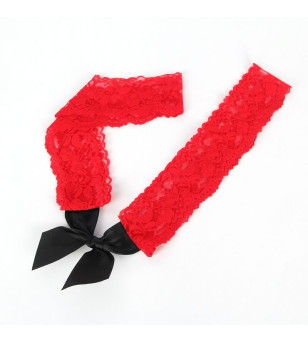 SUBBLIME - 952068 ROBE COURTE EN RÉSILLE AVEC COUTURES NOIRES ET ROUGES TAILLE UNIQUE