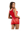 SUBBLIME - 952150 ROBE RÉSILLE SANS MANCHES COURTES ROUGE TAILLE UNIQUE