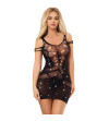 SUBBLIME - 952198 ROBE RESILLE AVEC DIAMANTS BRILLANTS NOIR TAILLE UNIQUE