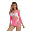 SUBBLIME - 952273 ROBE RÉSILLE ÉLASTIQUE MANCHES LONGUES ROSE TAILLE UNIQUE