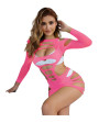 SUBBLIME - 952273 ROBE RÉSILLE ÉLASTIQUE MANCHES LONGUES ROSE TAILLE UNIQUE