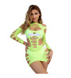 SUBBLIME - 952280 ROBE RÉSILLE ÉLASTIQUE MANCHES LONGUES VERT TAILLE UNIQUE