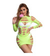 SUBBLIME - 952280 ROBE RÉSILLE ÉLASTIQUE MANCHES LONGUES VERT TAILLE UNIQUE