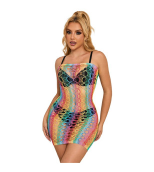 SUBBLIME - 952365 ROBE RÉSEILLE ÉPAULES NUES ARC-EN-CIEL TAILLE UNIQUE