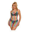 SUBBLIME - 952365 ROBE RÉSEILLE ÉPAULES NUES ARC-EN-CIEL TAILLE UNIQUE