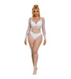 SUBBLIME - 952396 BODYSTOCKING RESILLE AVEC LOSANGES MANCHES LONGUES BLANC TAILLE UNIQUE
