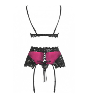 LIVCO CORSETTI FASHION - NAHIR LC 20214 SOUTIEN-GORGE + CULOTTE + PORTE-JARRETELLES L/XL